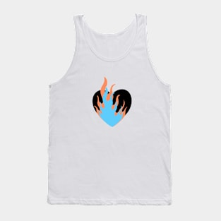 Heart with flames Tank Top